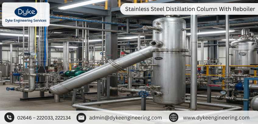 Stainless Steel Distillation Column With Reboiler